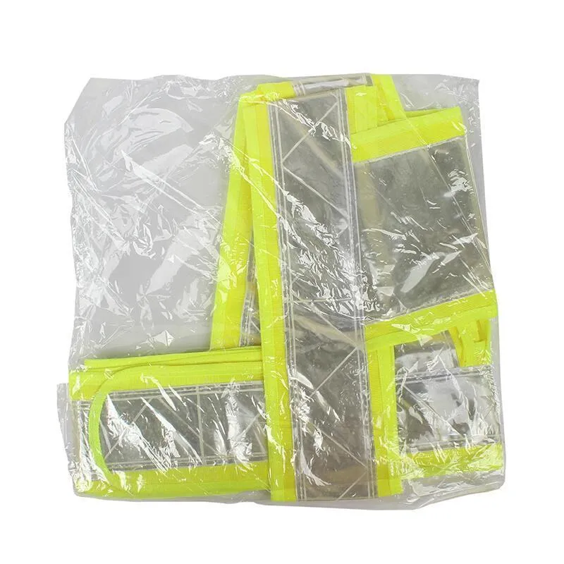 15 Pieces V-type Warp Knitted Vest reflective Vest Yellow Uniform