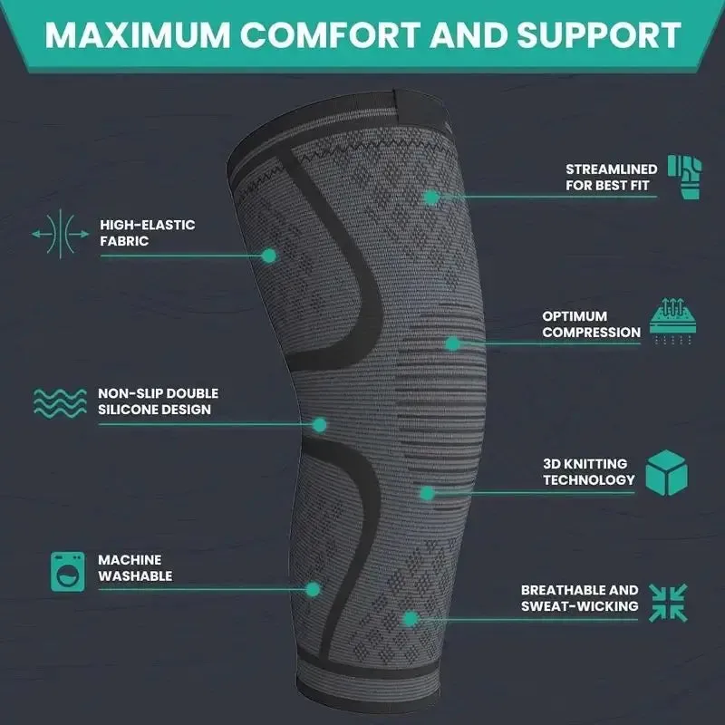 1PCS Fitness Running Cycling Knee Support Braces Elastic Nylon Sport Compression Knee Pad Sleeve for Basketball Volleyball