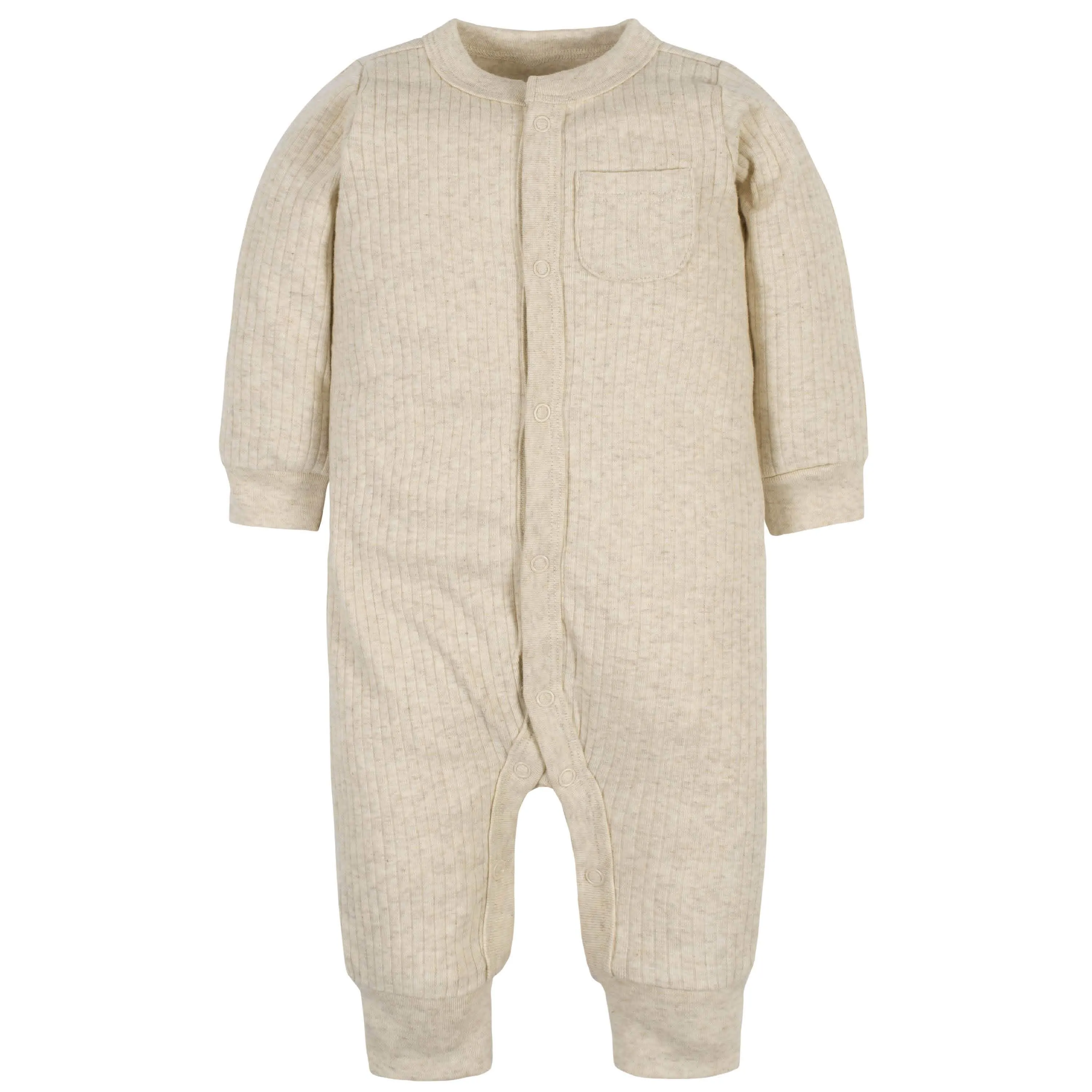 3-Pack Organic Baby Boys Jungle Coveralls