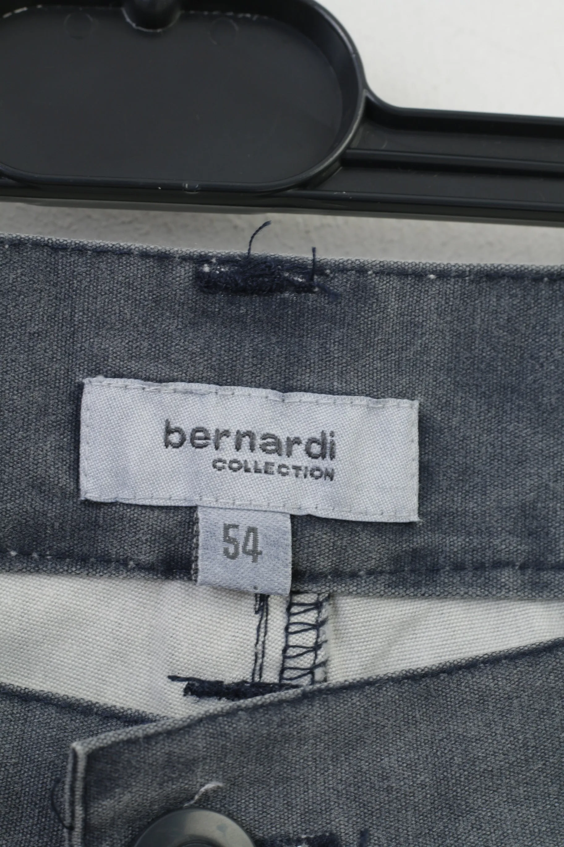 Bernardi Collection Men 54 Trousers Grey Cotton Classic Light  Jeans Vintage Pants