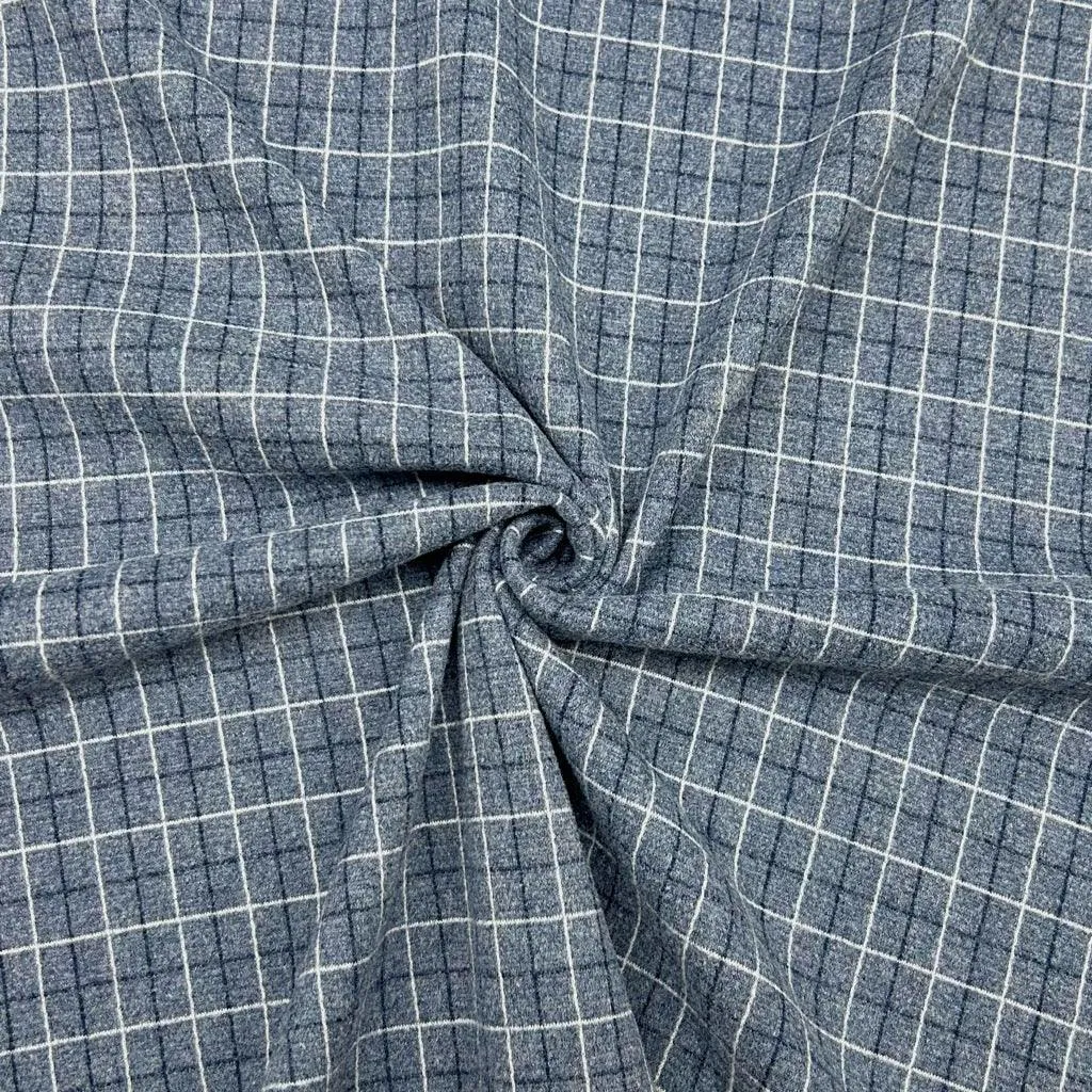 Checkered Soft Wool Touch Fabric