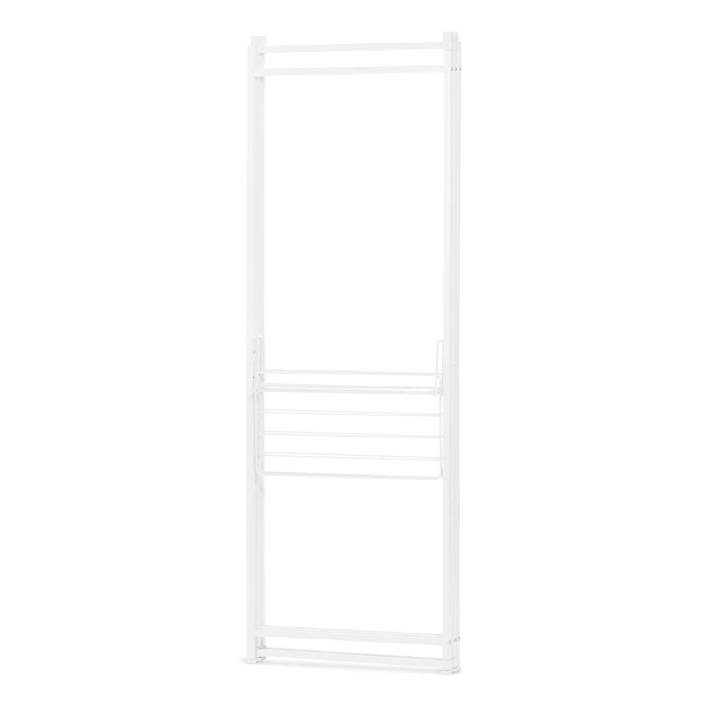 Clothes Rack, Collapsible Clothing Rack, Foldable Clothes Drying Rack, Garment Rack with Shelves, White Clothing Rack with 5 Panels