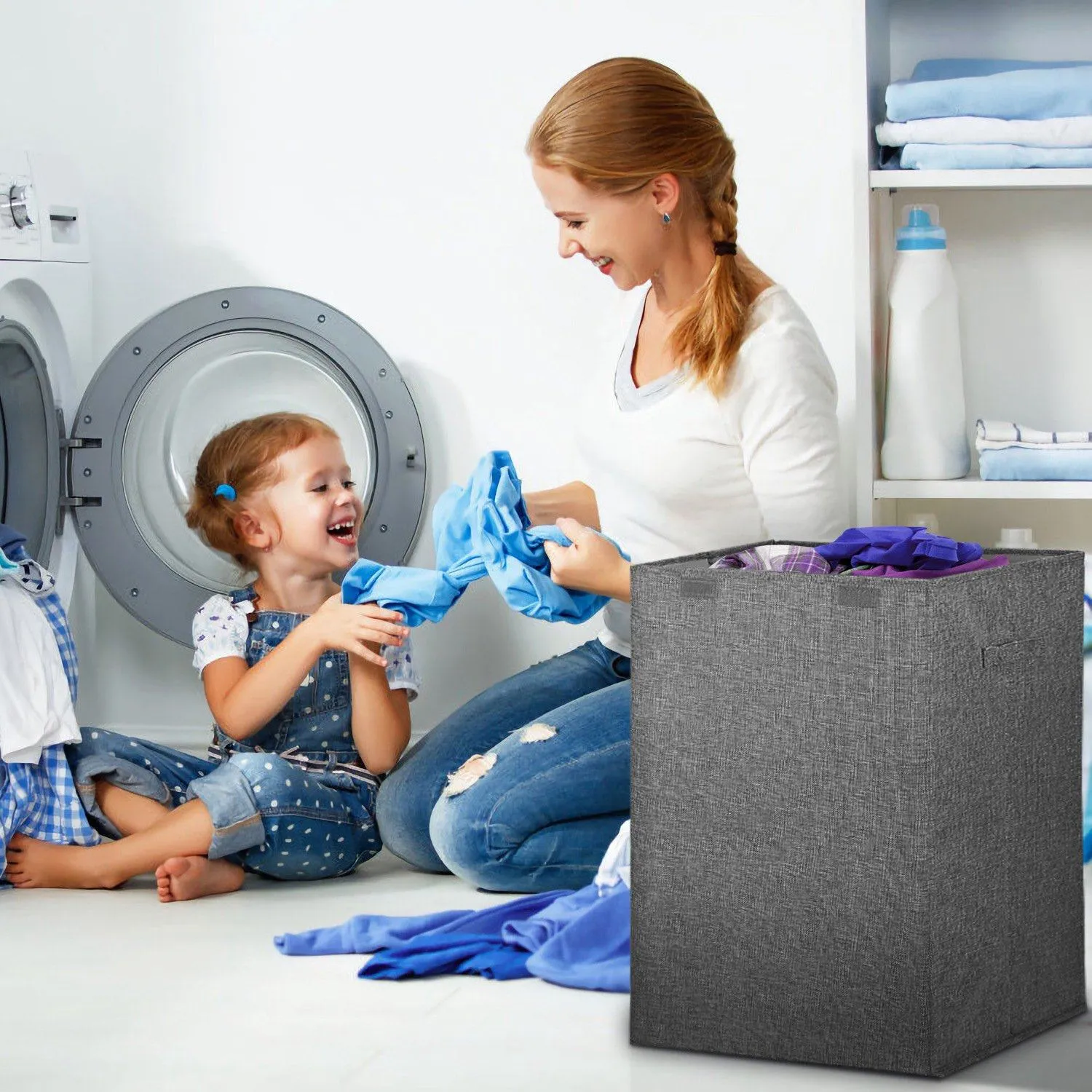 Foldable Laundry Hampers with Lid