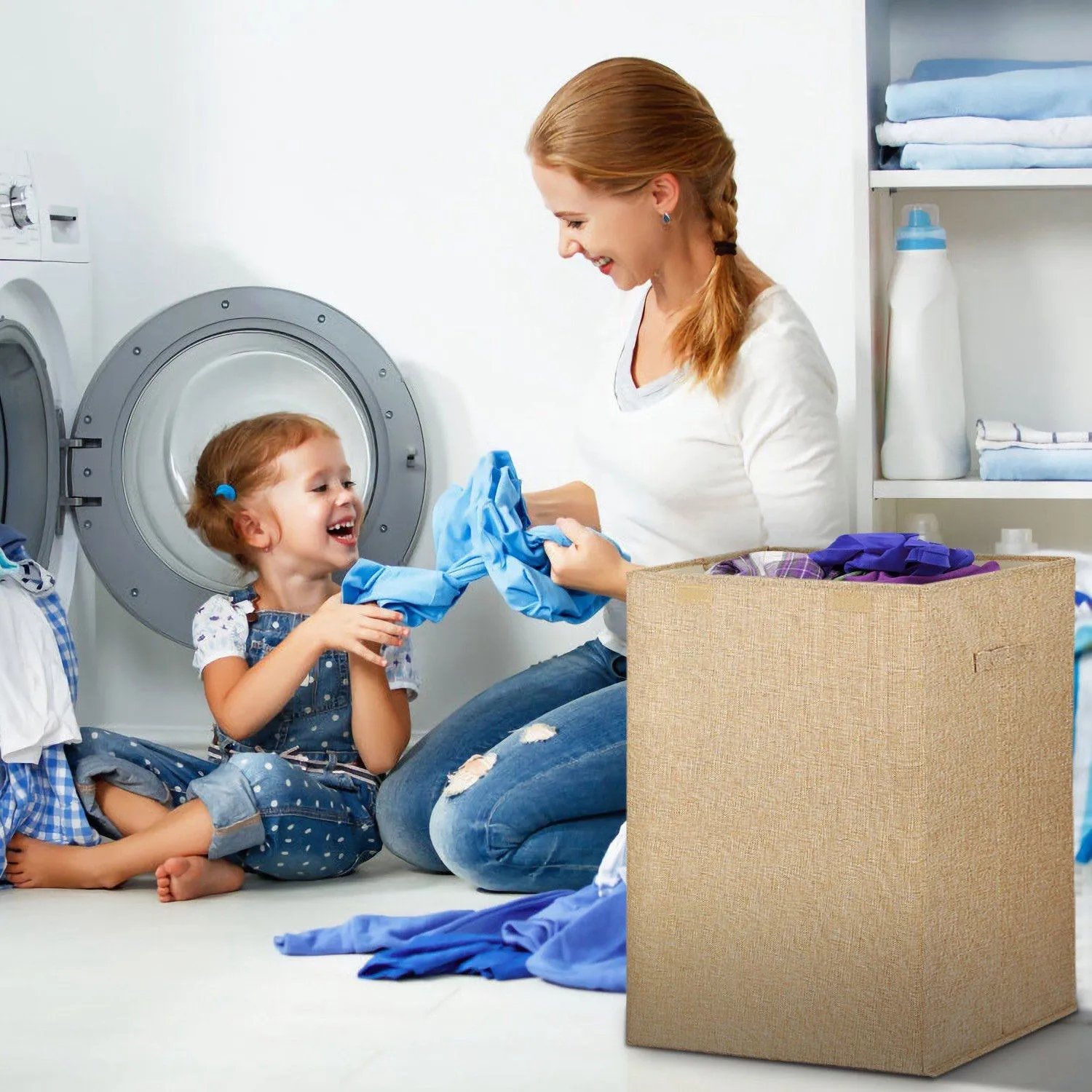 Foldable Laundry Hampers with Lid