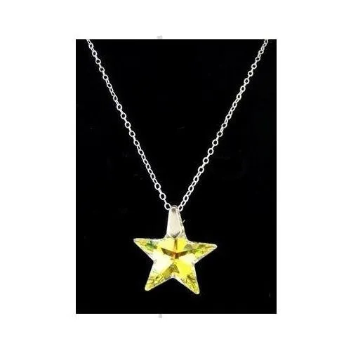 Golden Star Swarovski Sterling Silver Necklace