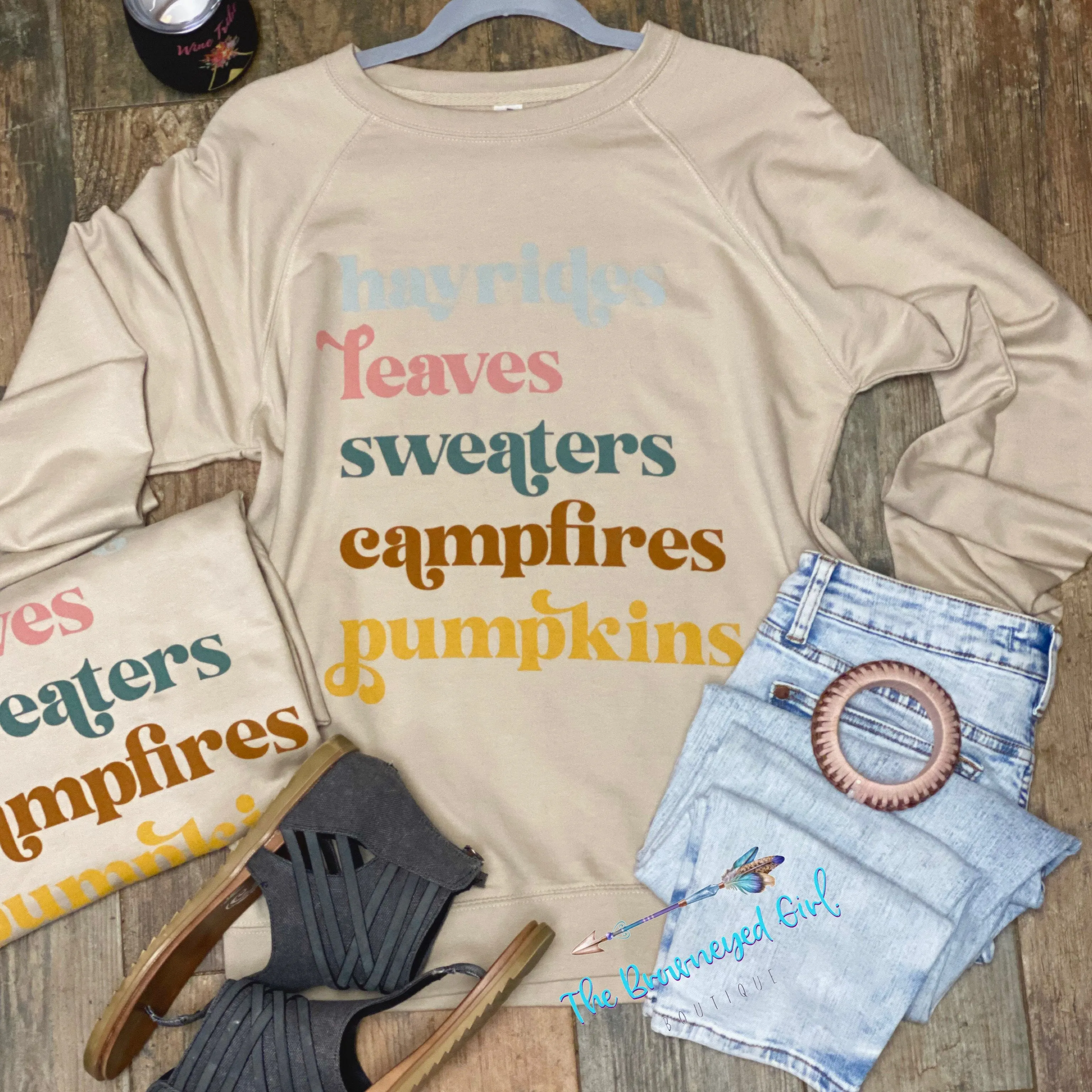 Hayrides Leaves Sweaters Campfires Sweatshirt