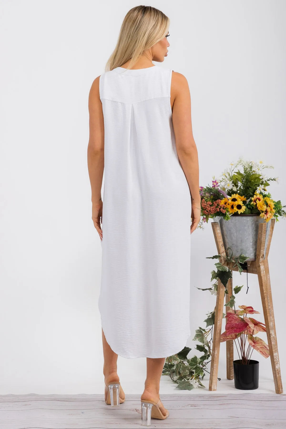 HH766X-S - SLEEVELESS MIDI DRESS