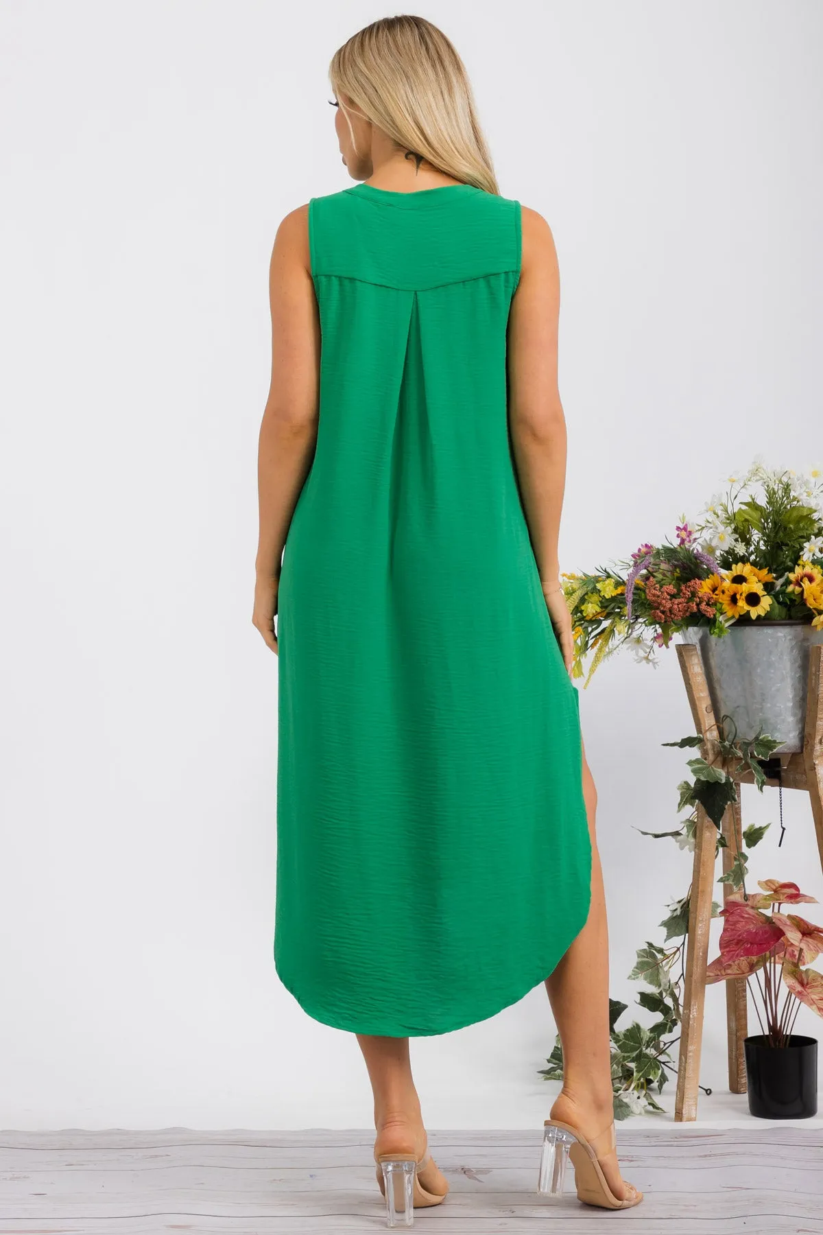 HH766X-S - SLEEVELESS MIDI DRESS