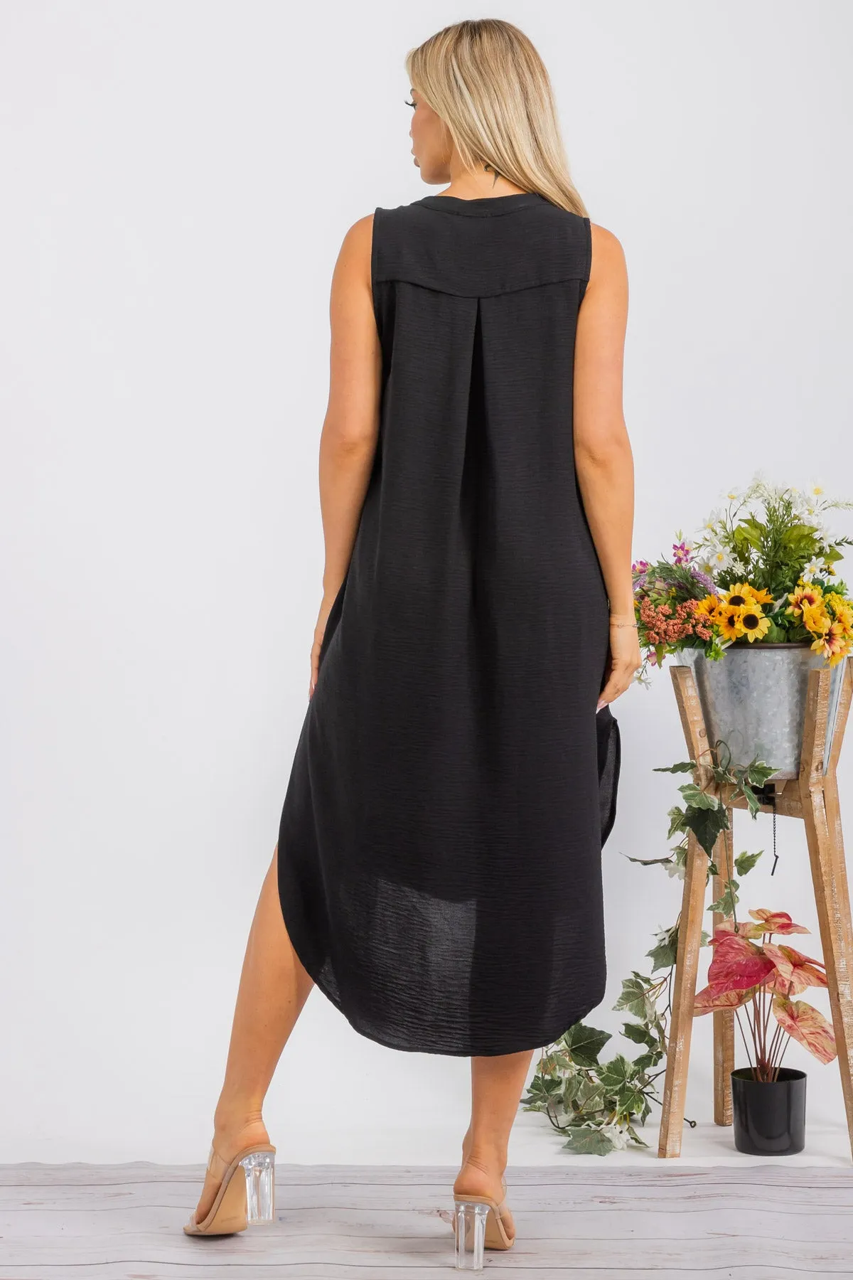 HH766X-S - SLEEVELESS MIDI DRESS