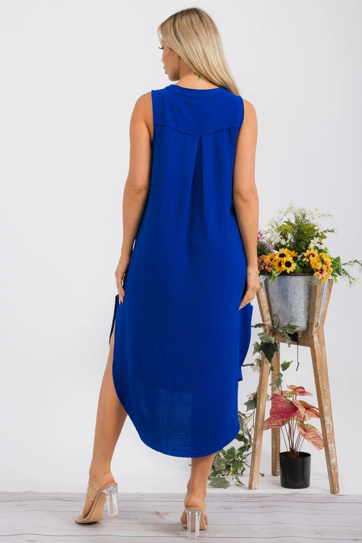 HH766X-S - SLEEVELESS MIDI DRESS