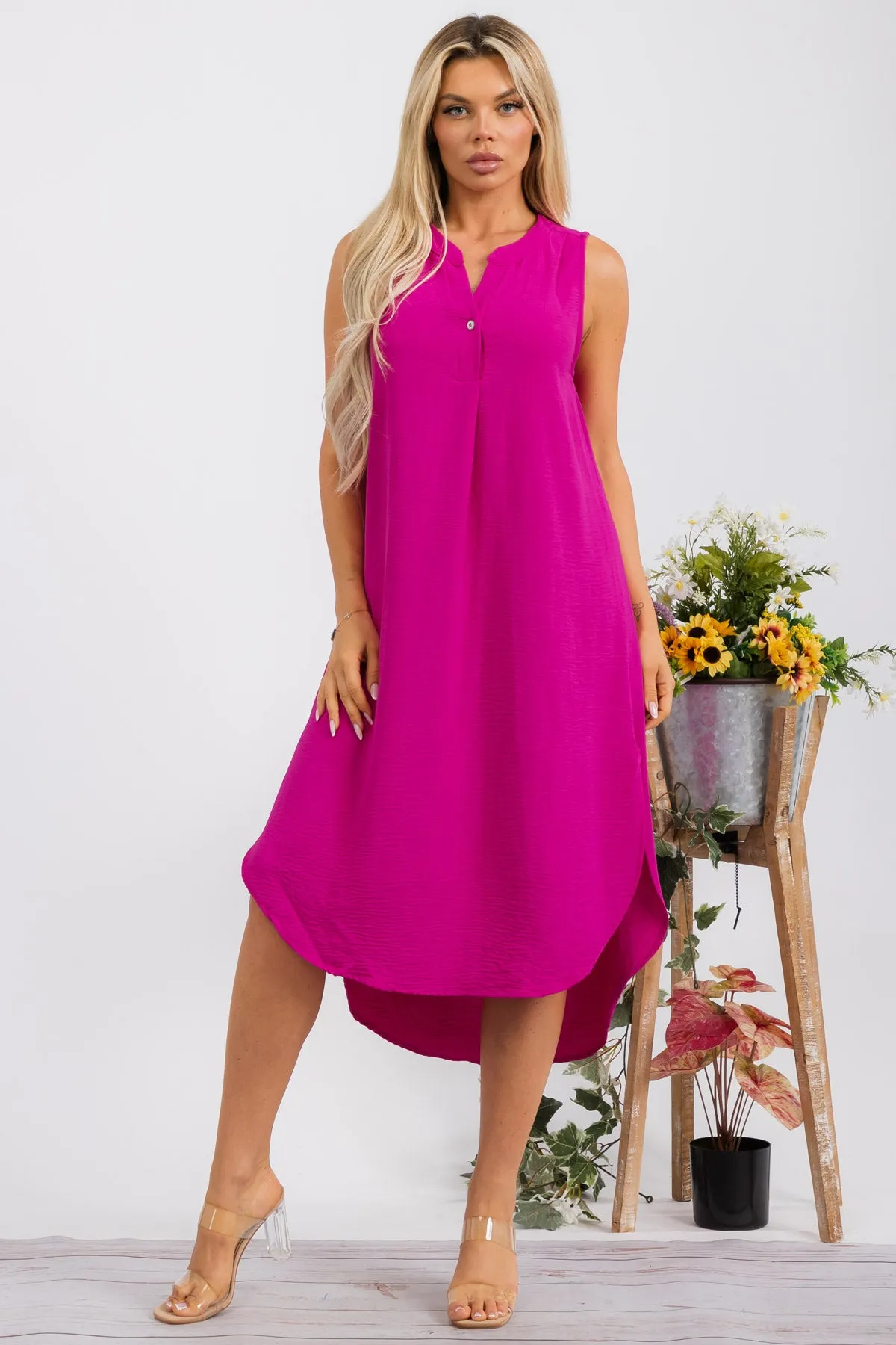 HH766X-S - SLEEVELESS MIDI DRESS