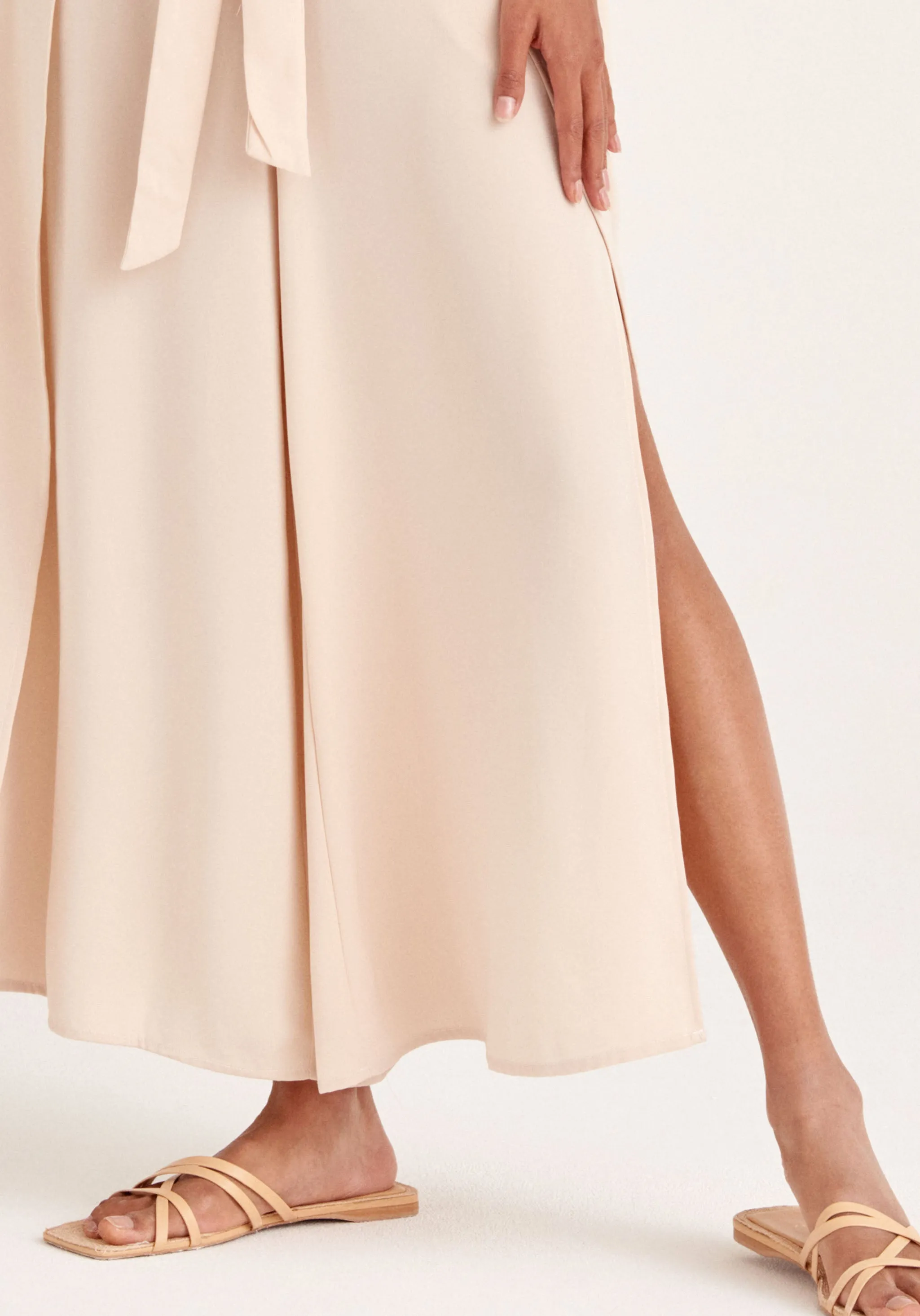 Layered Wide Leg Trousers