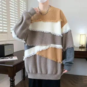 Long Sleeve Sweatshirt Men's Knitwear Korean Style