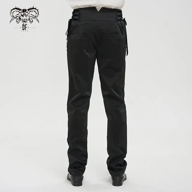 Men's Gothic Strappy High-waisted Pants