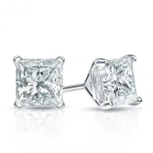 Mina Bloom 2.00 CTTW Princess Cut Stud Earrings