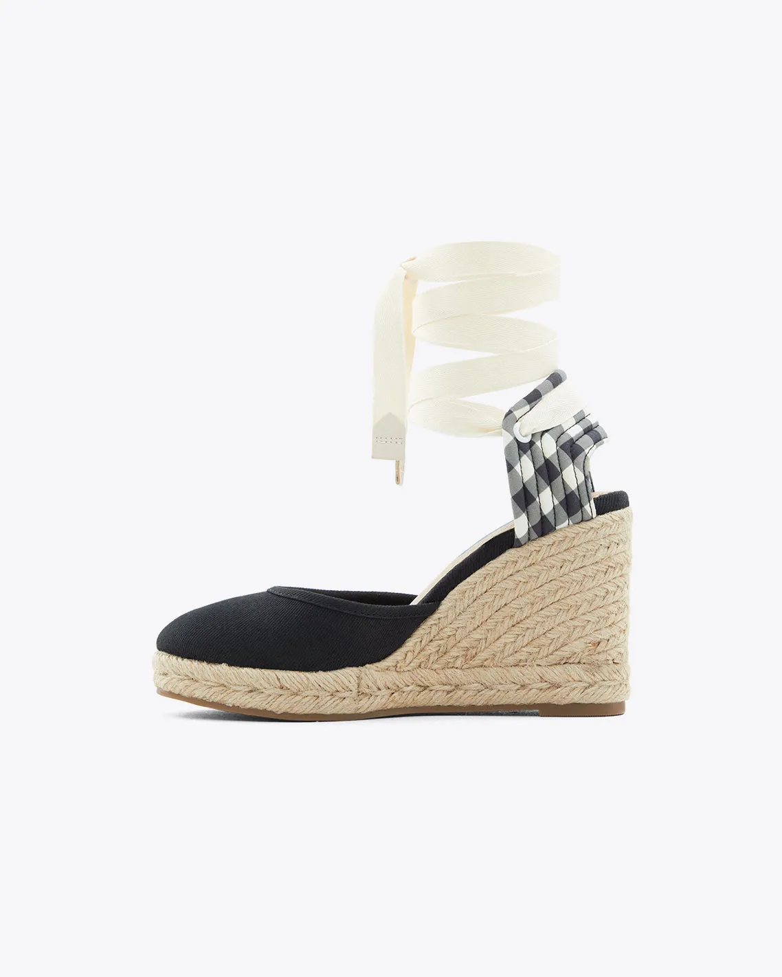 Olivia Espadrille Wedges in Black