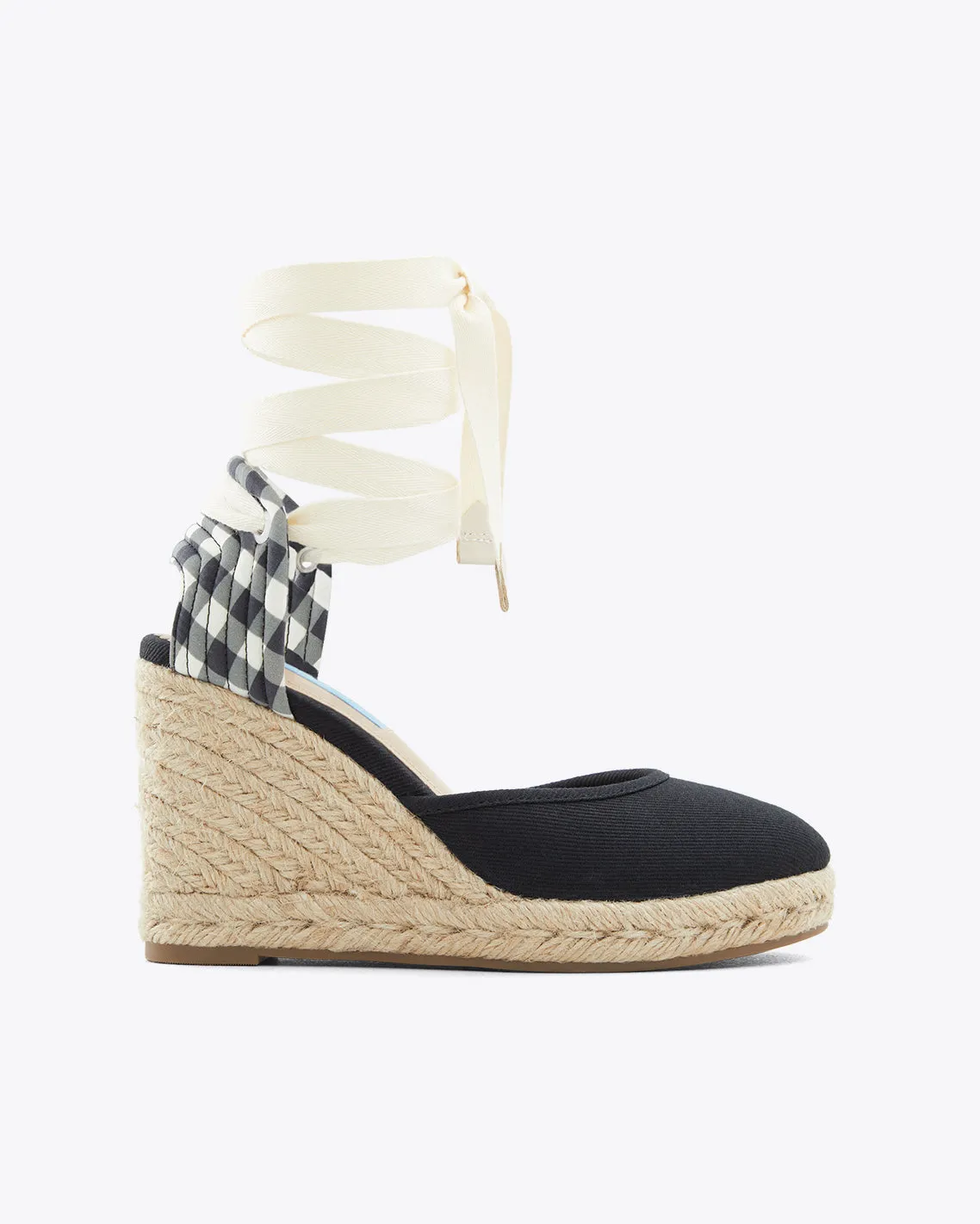 Olivia Espadrille Wedges in Black