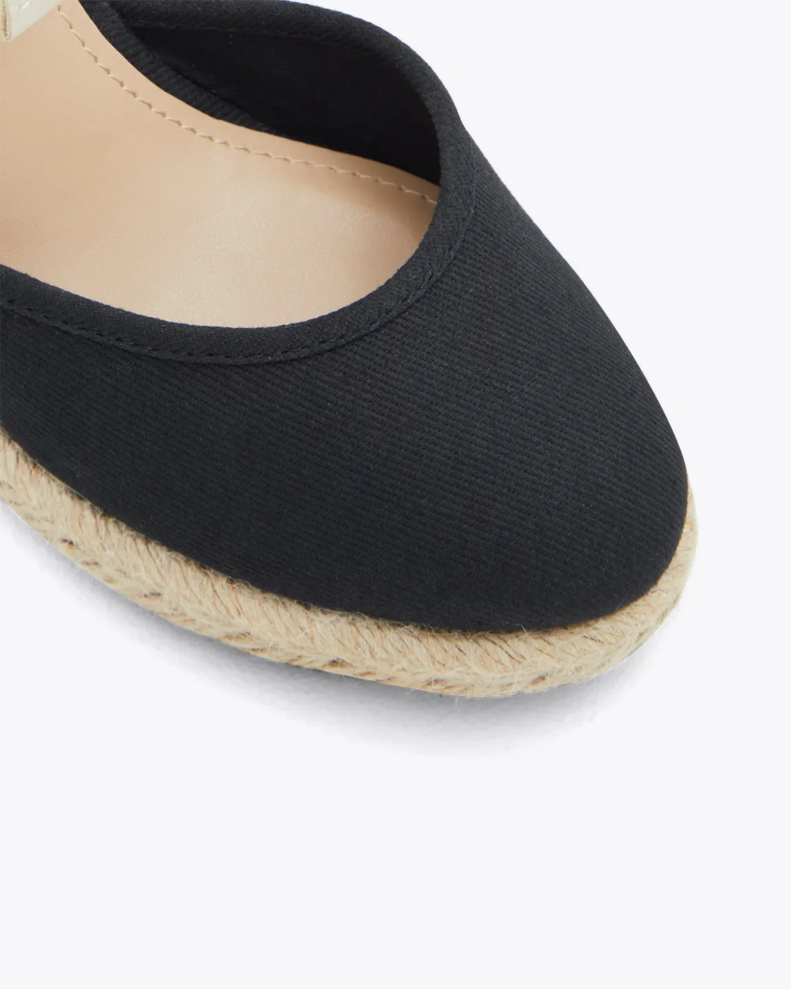 Olivia Espadrille Wedges in Black