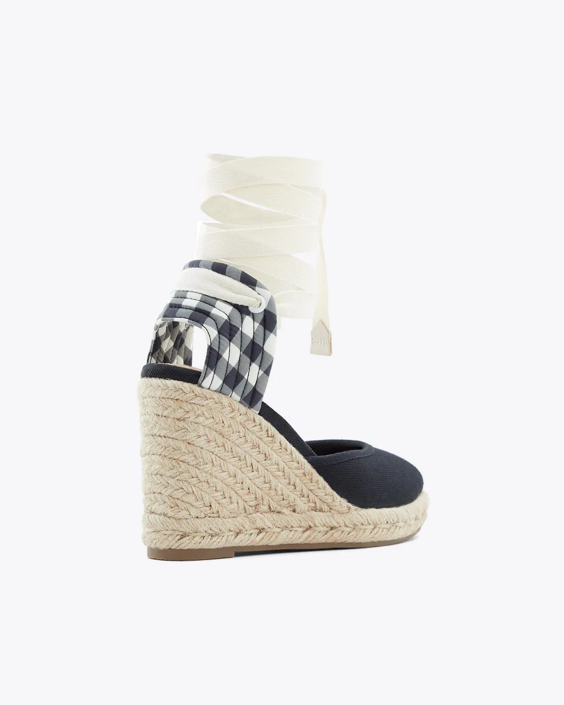 Olivia Espadrille Wedges in Black