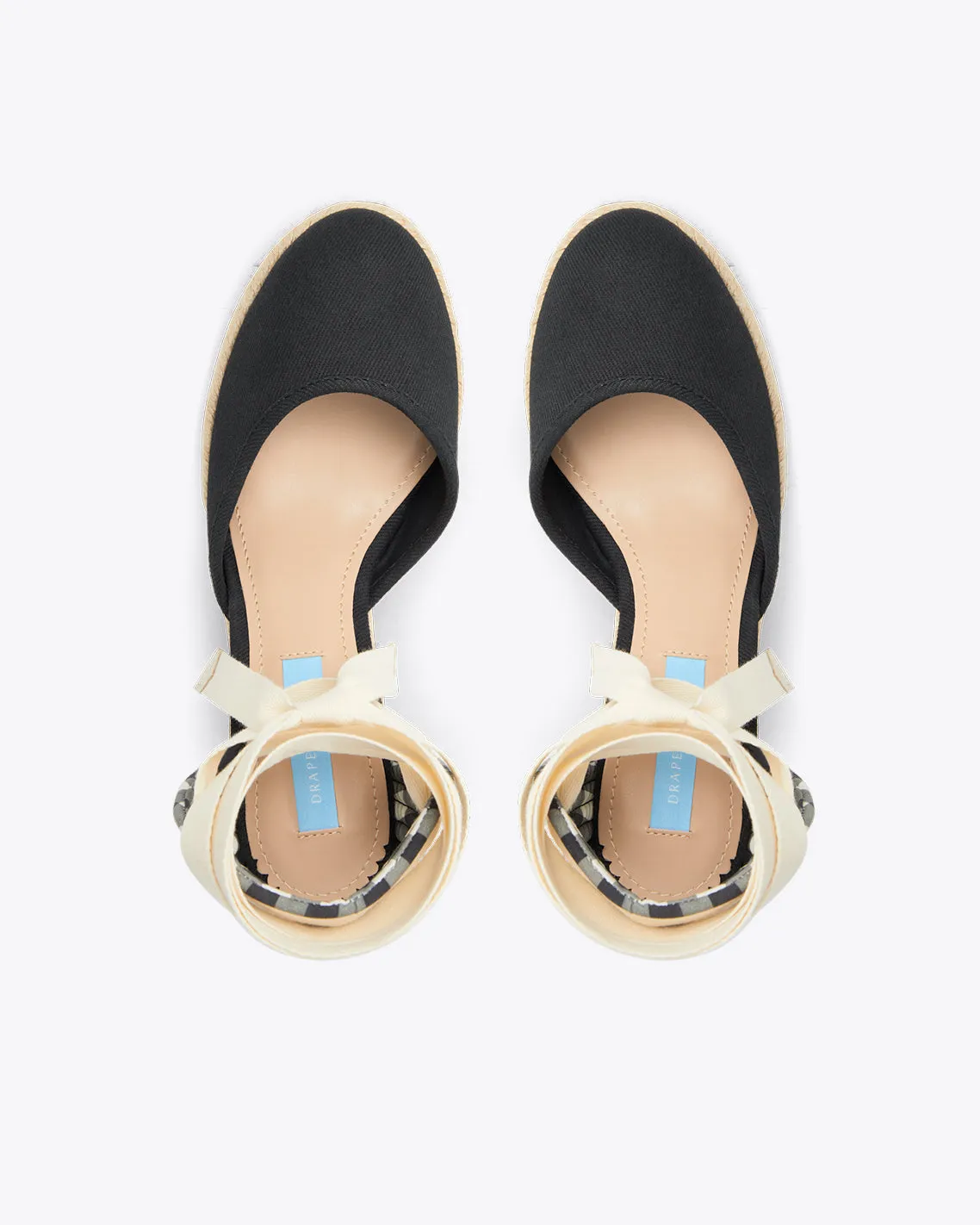 Olivia Espadrille Wedges in Black