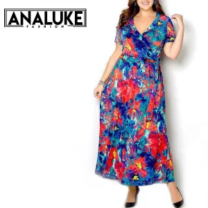 Plus Size Vintage Flower Brand Dress