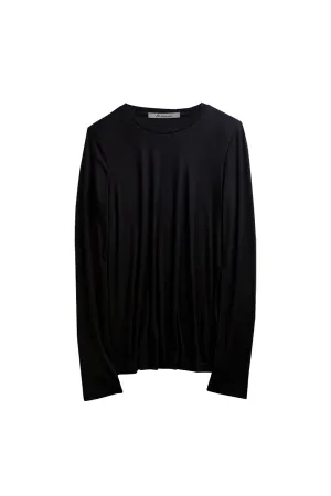 Smooth long-sleeved knit bottoming shirt