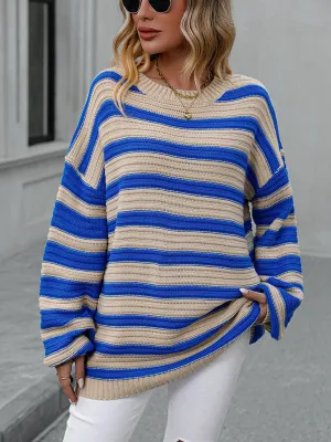 Striped Lightweight Knitted Sleeveless Sweater