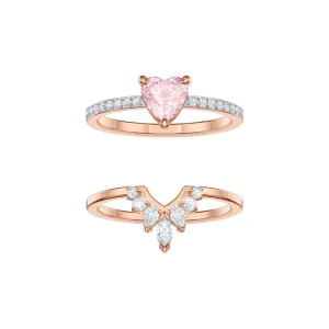 SWAROVSKI One Ring Set 5474939, Multi-colored, Rose gold plating