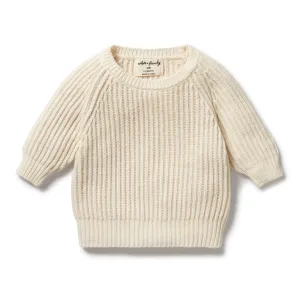 Wilson & Frenchy Ecru Knitted Ribbed Jumper