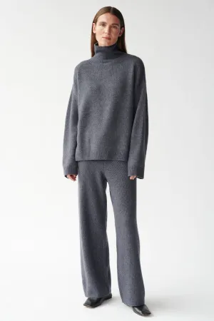 ZIGGA KNIT PANTS - INDIGO - SILK/CASHMERE